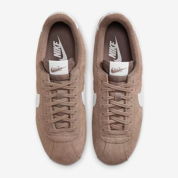 WMNS NIKE CLASSIC CORTEZ TAN BROWN VNTG KHAKI SUEDE MINK LEATHER WHITE GUM - Picture 6 of 11